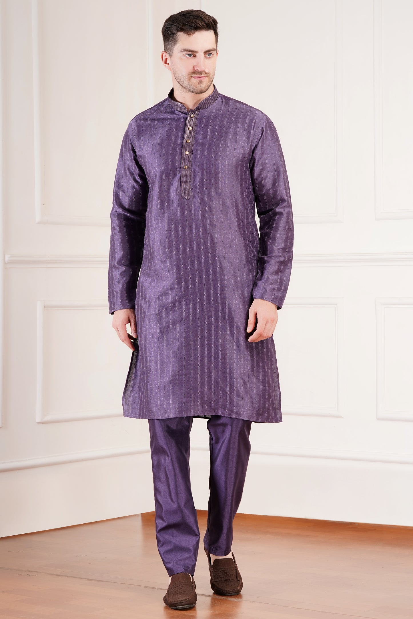 Premium Men Kurta with fine self-design - Elegant for all Occasions