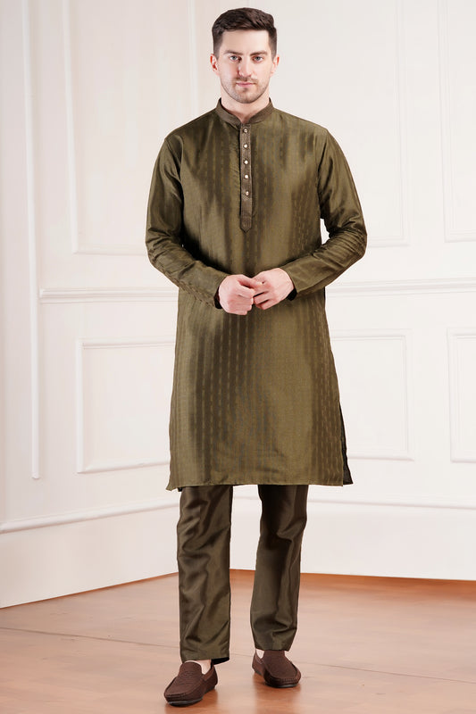 Premium Men Kurta with fine self-design - Elegant for all Occasions