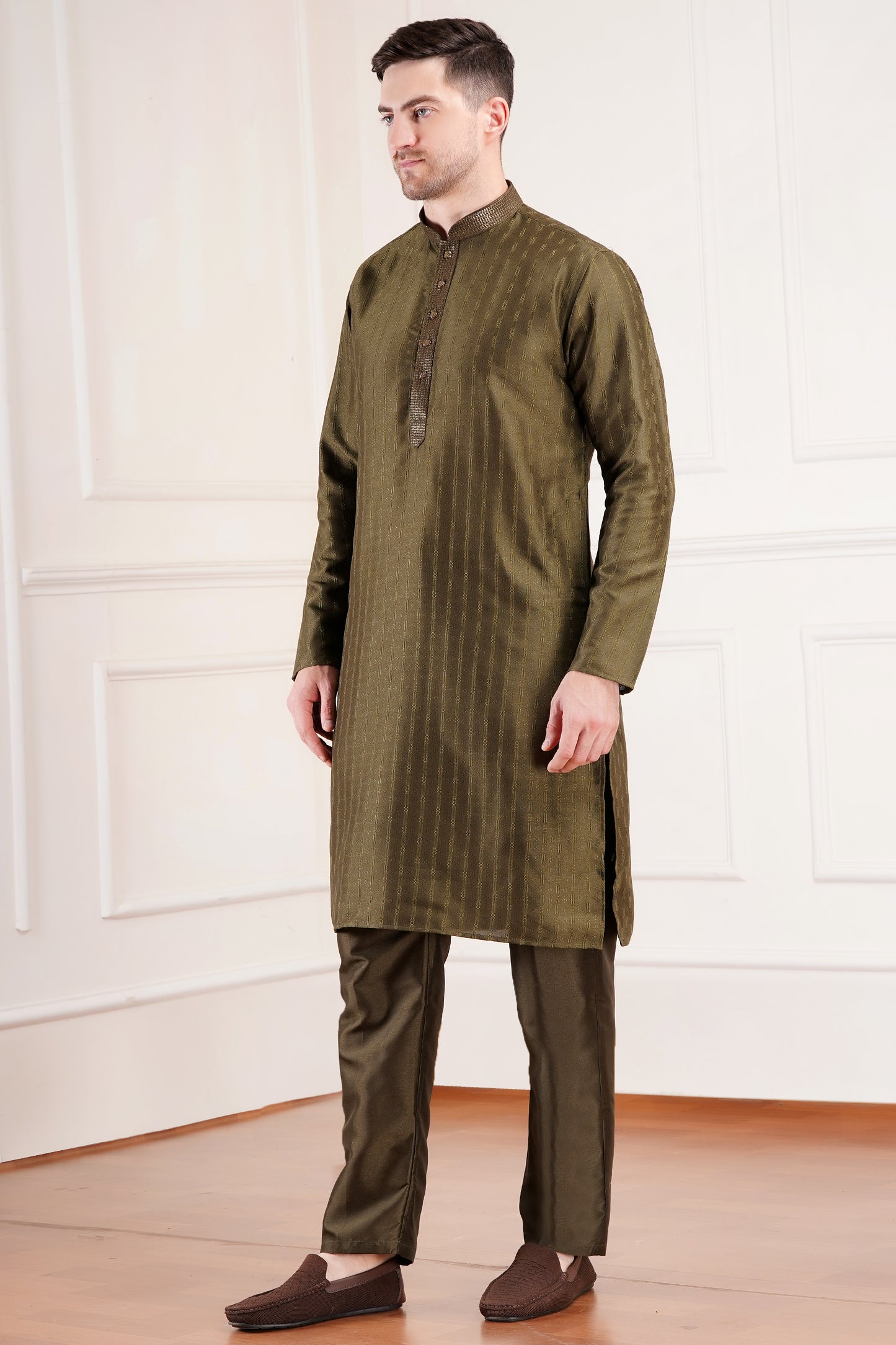 Premium Men Kurta with fine self-design - Elegant for all Occasions