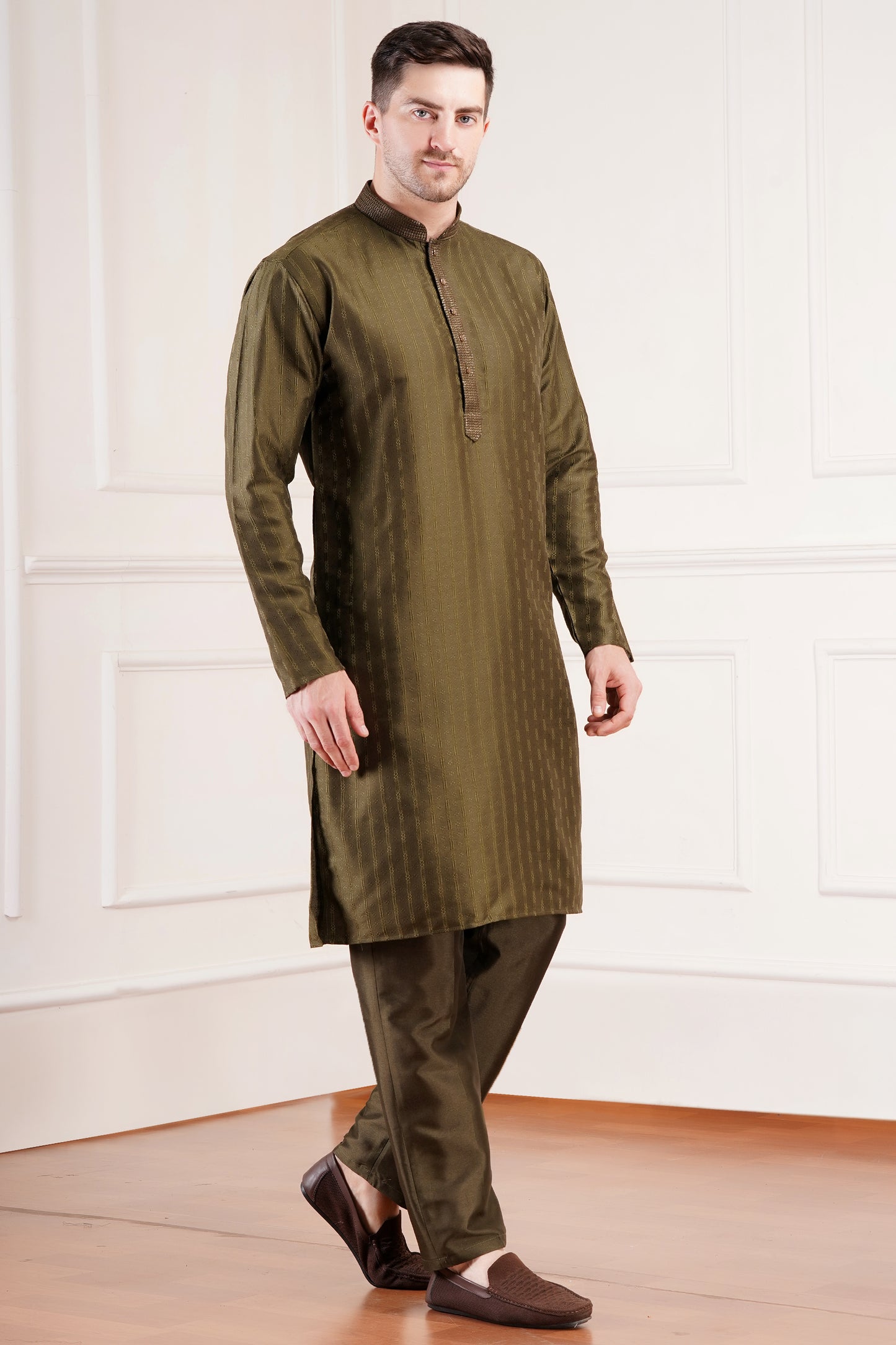 Premium Men Kurta with fine self-design - Elegant for all Occasions