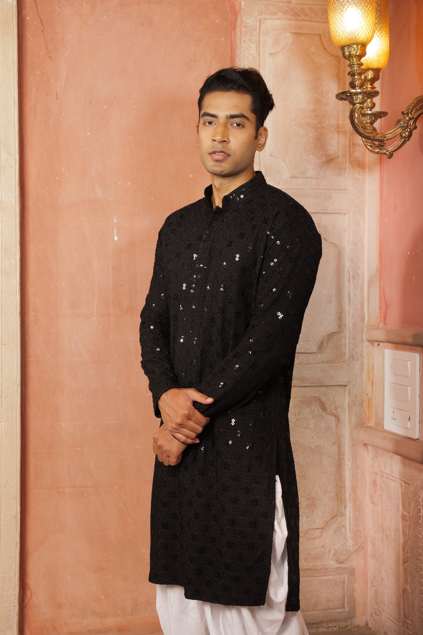 Men Unique color Kurtas with intricate thread work and sequin design | Traditional Ethnic Festive Wear