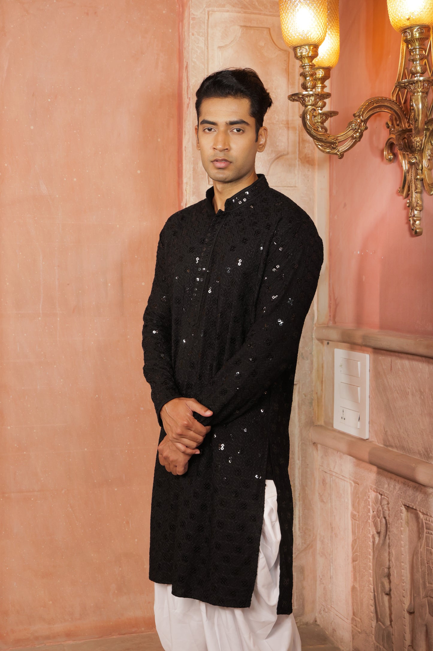 Men Unique color Kurtas with intricate thread work and sequin design | Traditional Ethnic Festive Wear