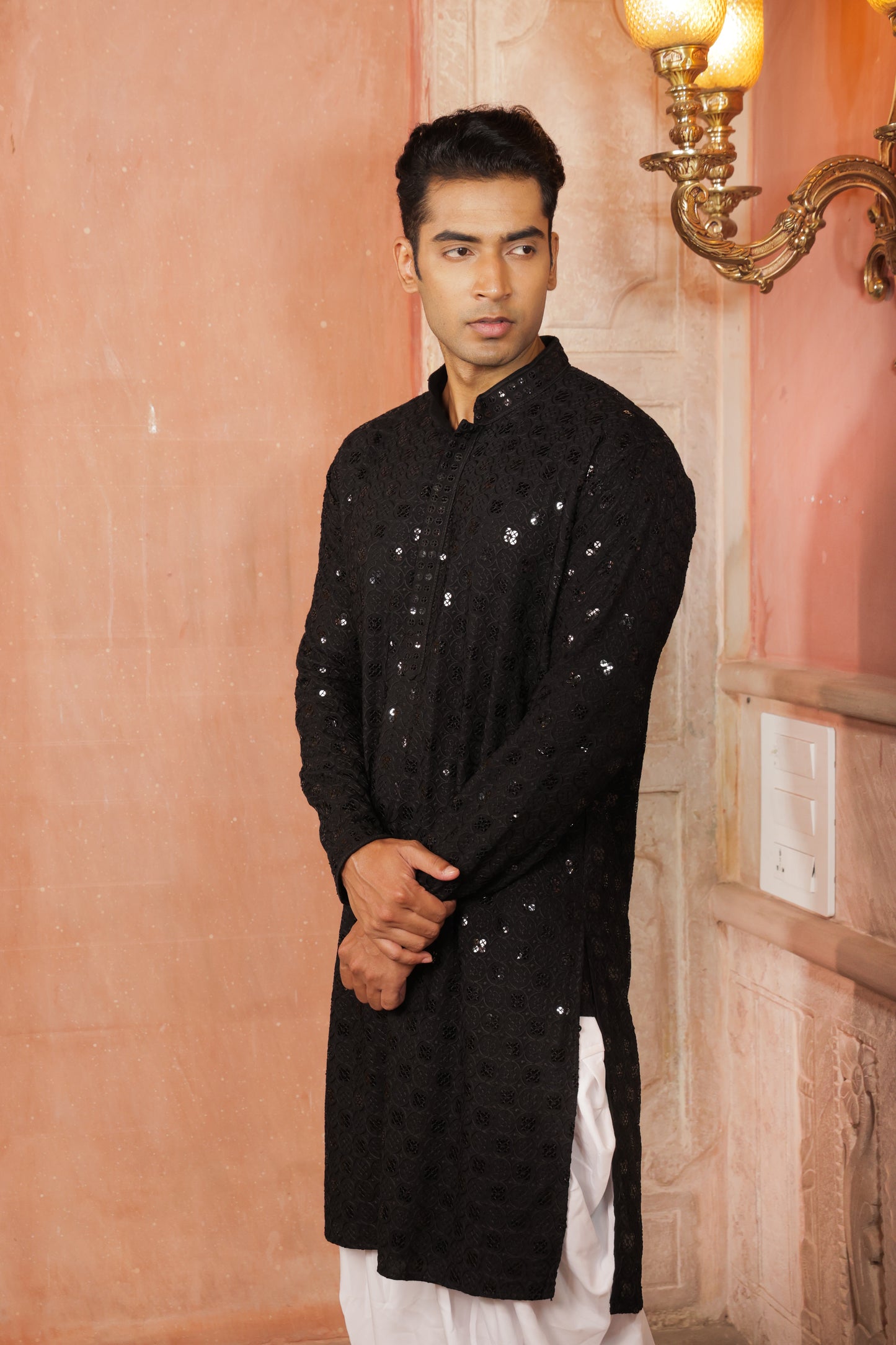 Men Unique color Kurtas with intricate thread work and sequin design | Traditional Ethnic Festive Wear