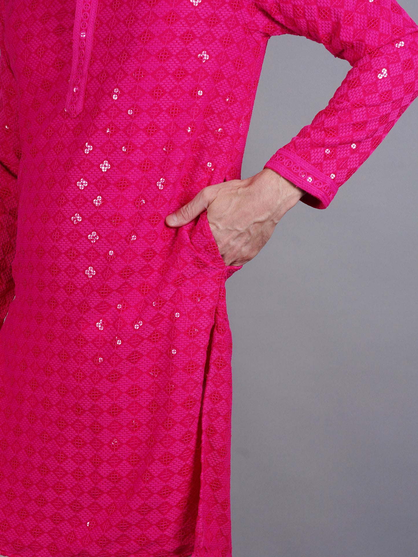 Men Unique color Kurtas with intricate thread work and sequin design | Traditional Ethnic Festive Wear