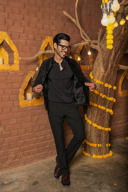 Nehru or Modi jackets featuring dazzling sequin embroidery. Perfect for wearing on social occasions