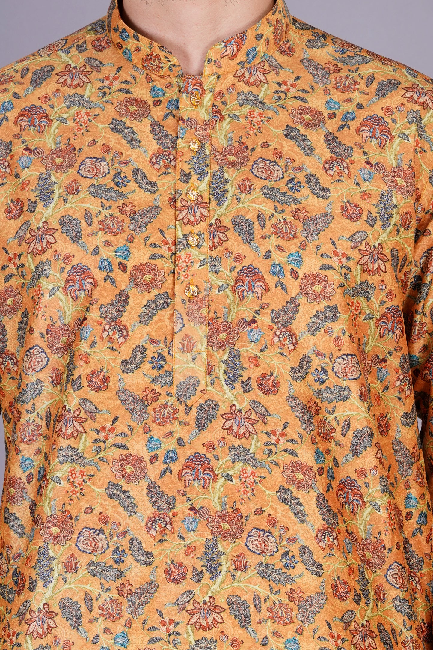 Premium Kurta for Men - Elegant Floral Print for all Occasions